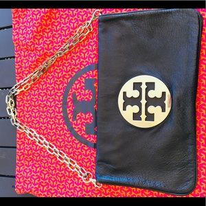 Tory Burch black leather handbag 100% authentic!!!